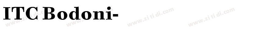 ITC Bodoni字体转换